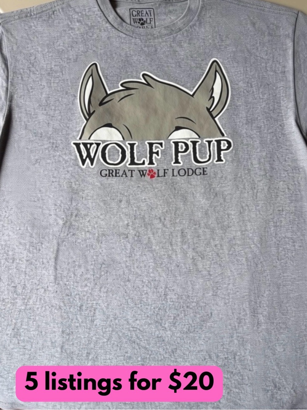 Greats Great Wolf Lodge Logo Tee - Light Gray